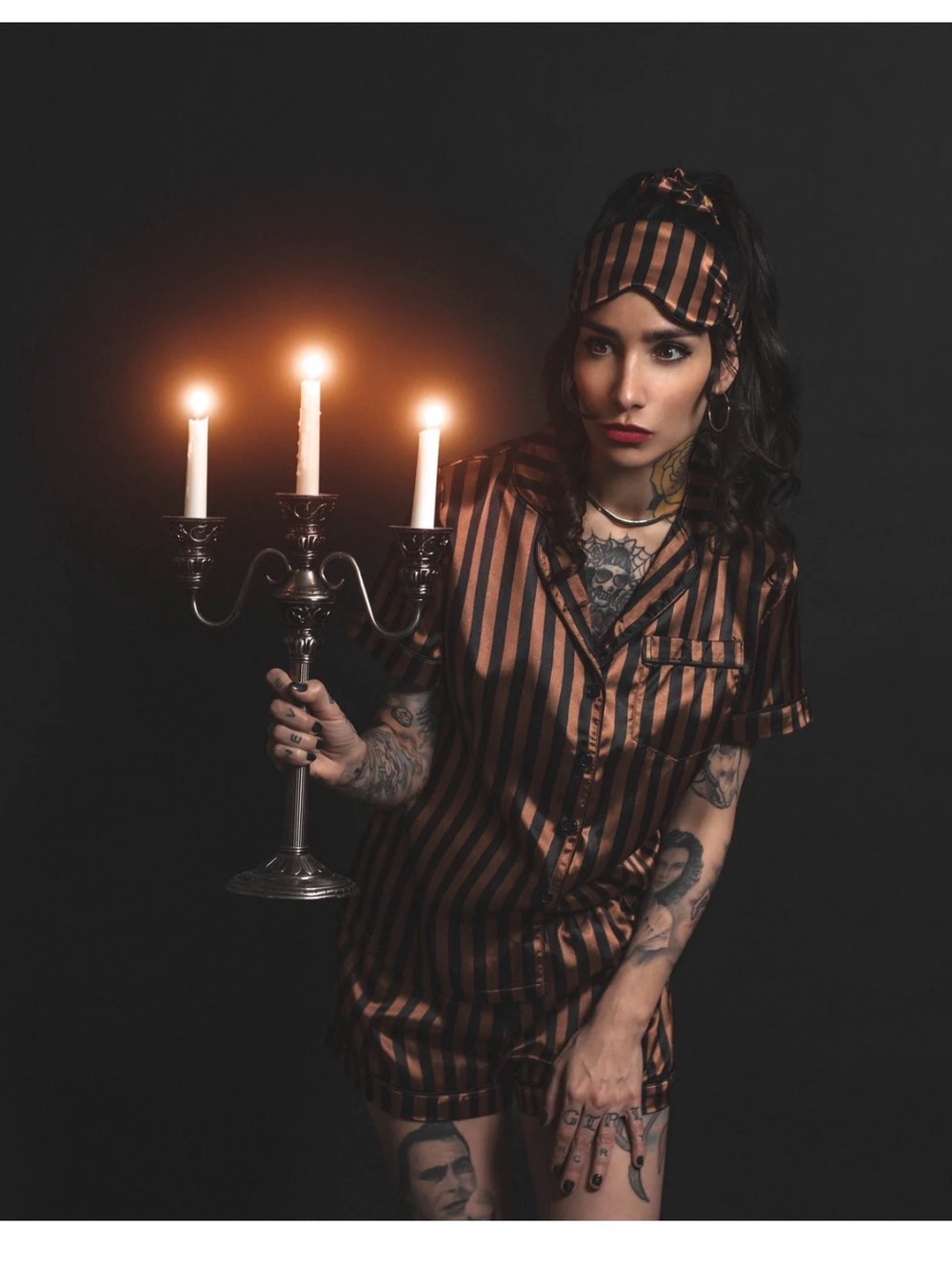 Lively ghosts silky pajama set medium